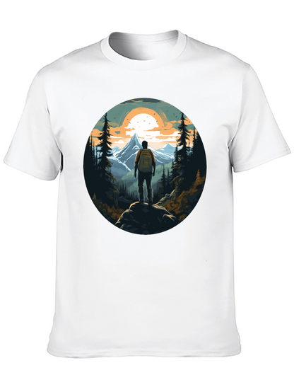 Mountain Hiker Graphic Tee - Nature Adventure Shirt