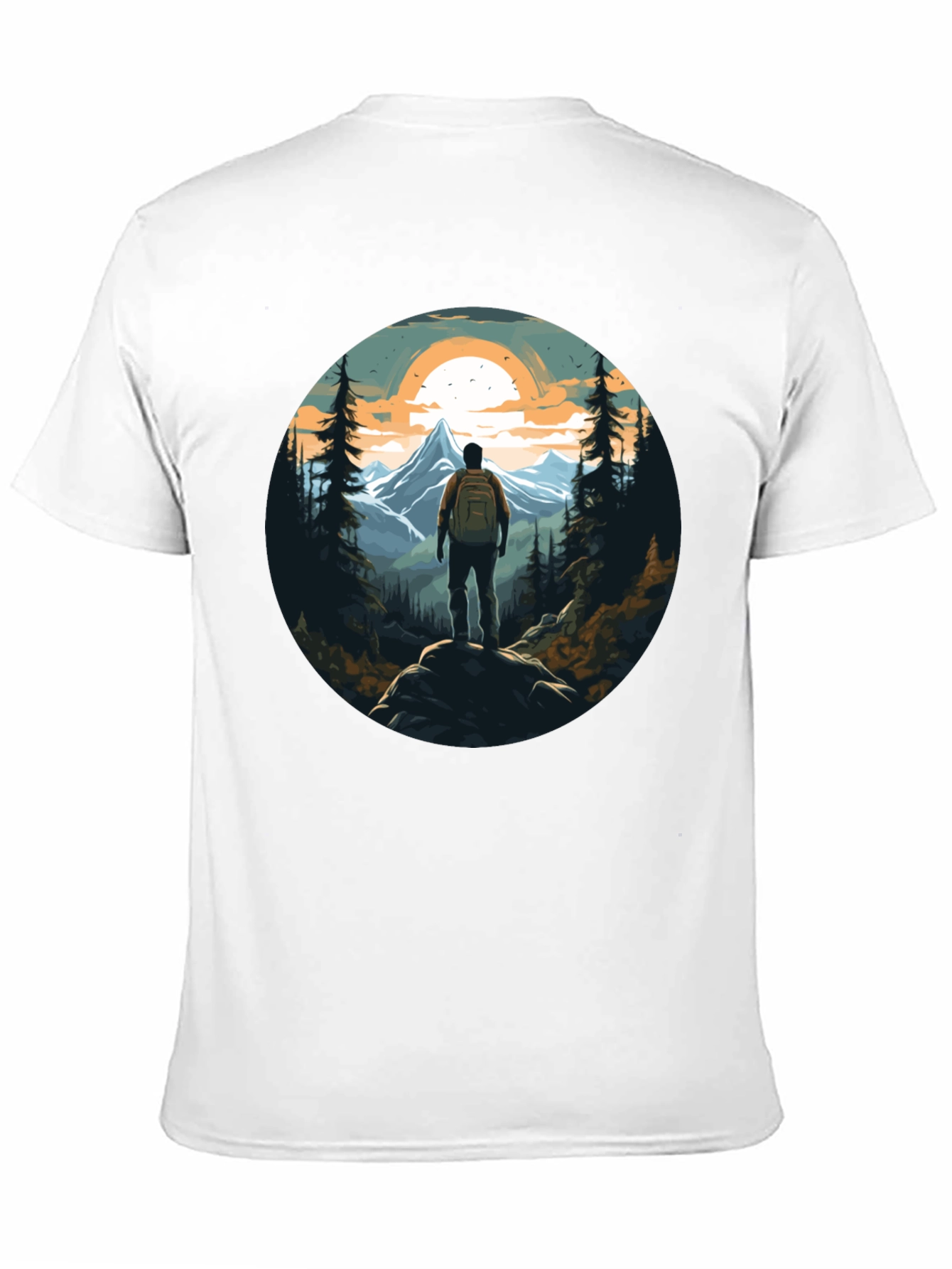 Mountain Hiker Graphic Tee - Nature Adventure Shirt