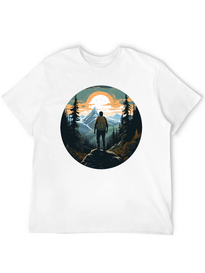 Mountain Hiker Graphic Tee - Nature Adventure Shirt