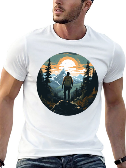 Mountain Hiker Graphic Tee - Nature Adventure Shirt