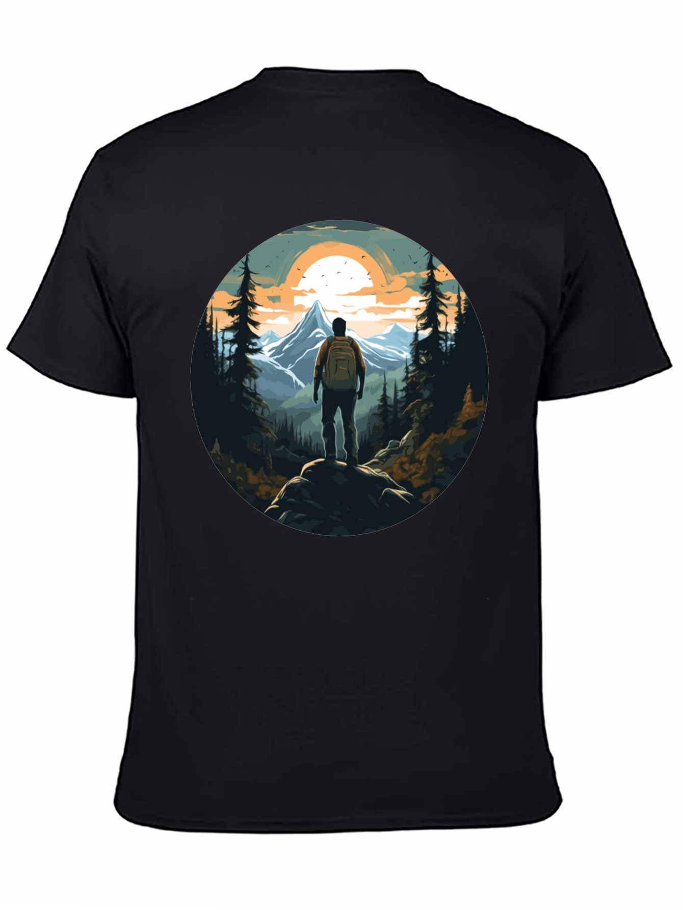 Mountain Hiker Graphic Tee - Nature Adventure Shirt