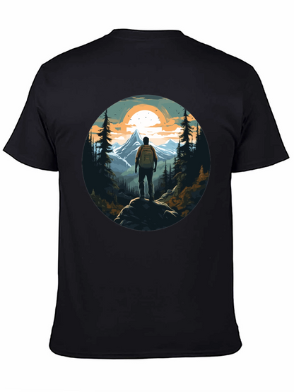 Mountain Hiker Graphic Tee - Nature Adventure Shirt