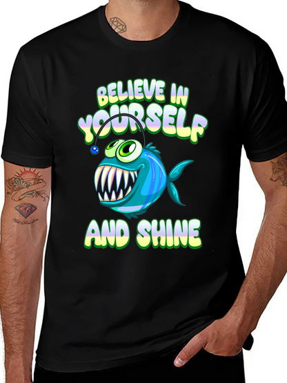 Believe in Yourself T-Shirt - Anglerfish Design