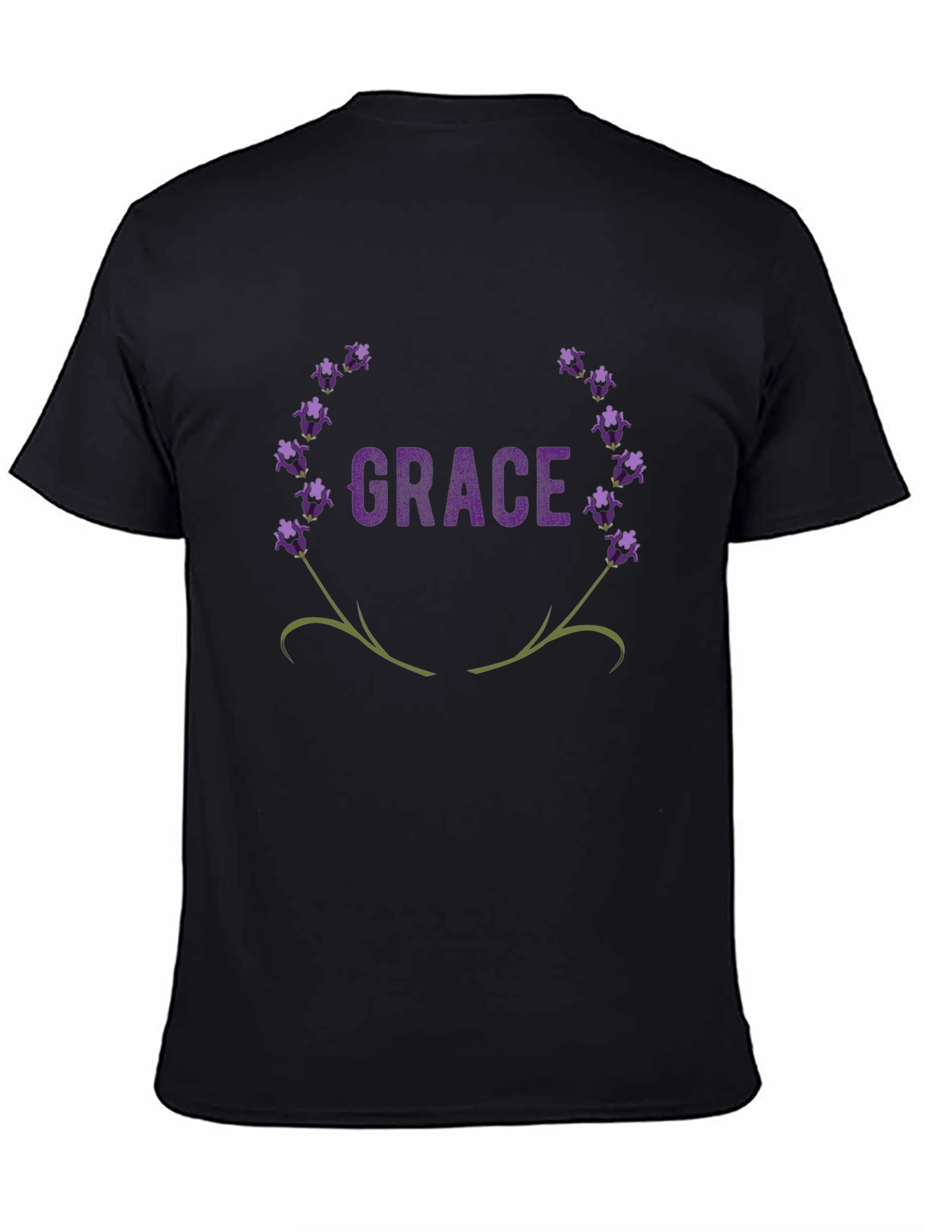 Grace Lavender Wreath T-Shirt - Elegant & Stylish