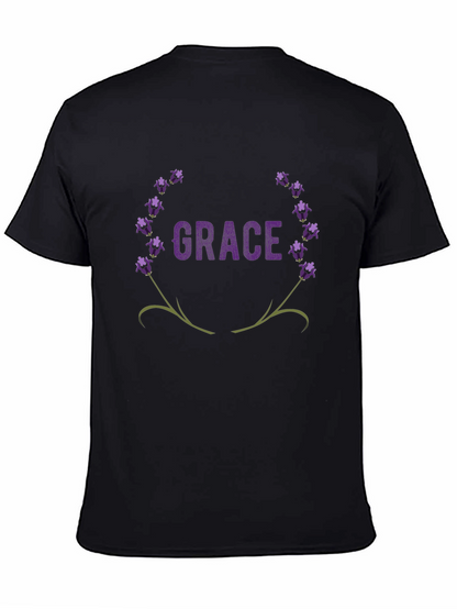 Grace Lavender Wreath T-Shirt - Elegant & Stylish