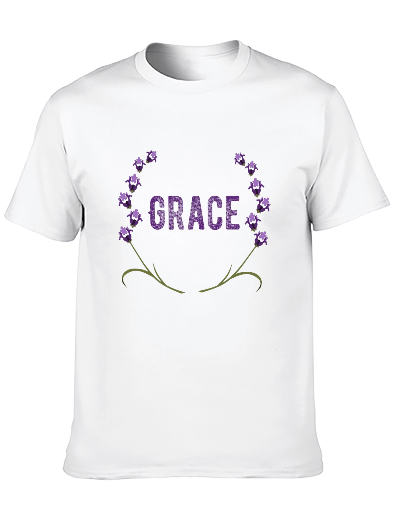 Grace Lavender Wreath T-Shirt - Elegant & Stylish