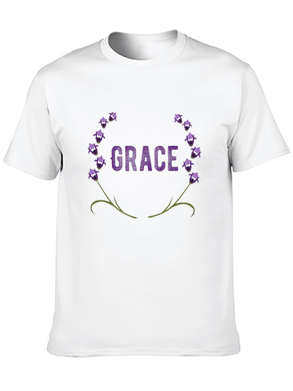 Grace Lavender Wreath T-Shirt - Elegant & Stylish