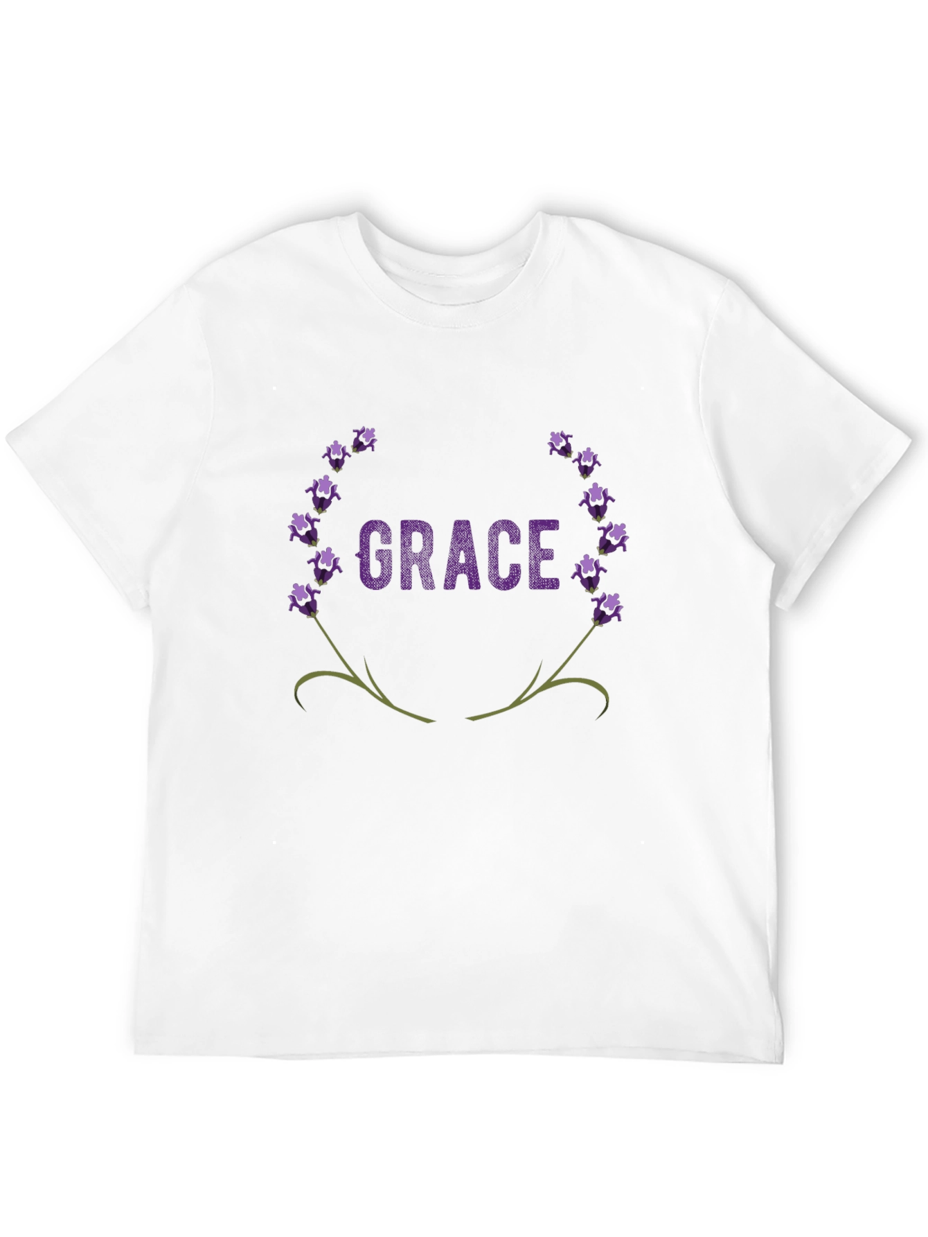 Grace Lavender Wreath T-Shirt - Elegant & Stylish