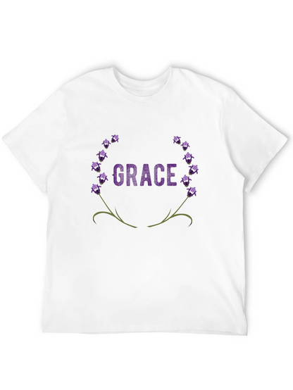 Grace Lavender Wreath T-Shirt - Elegant & Stylish