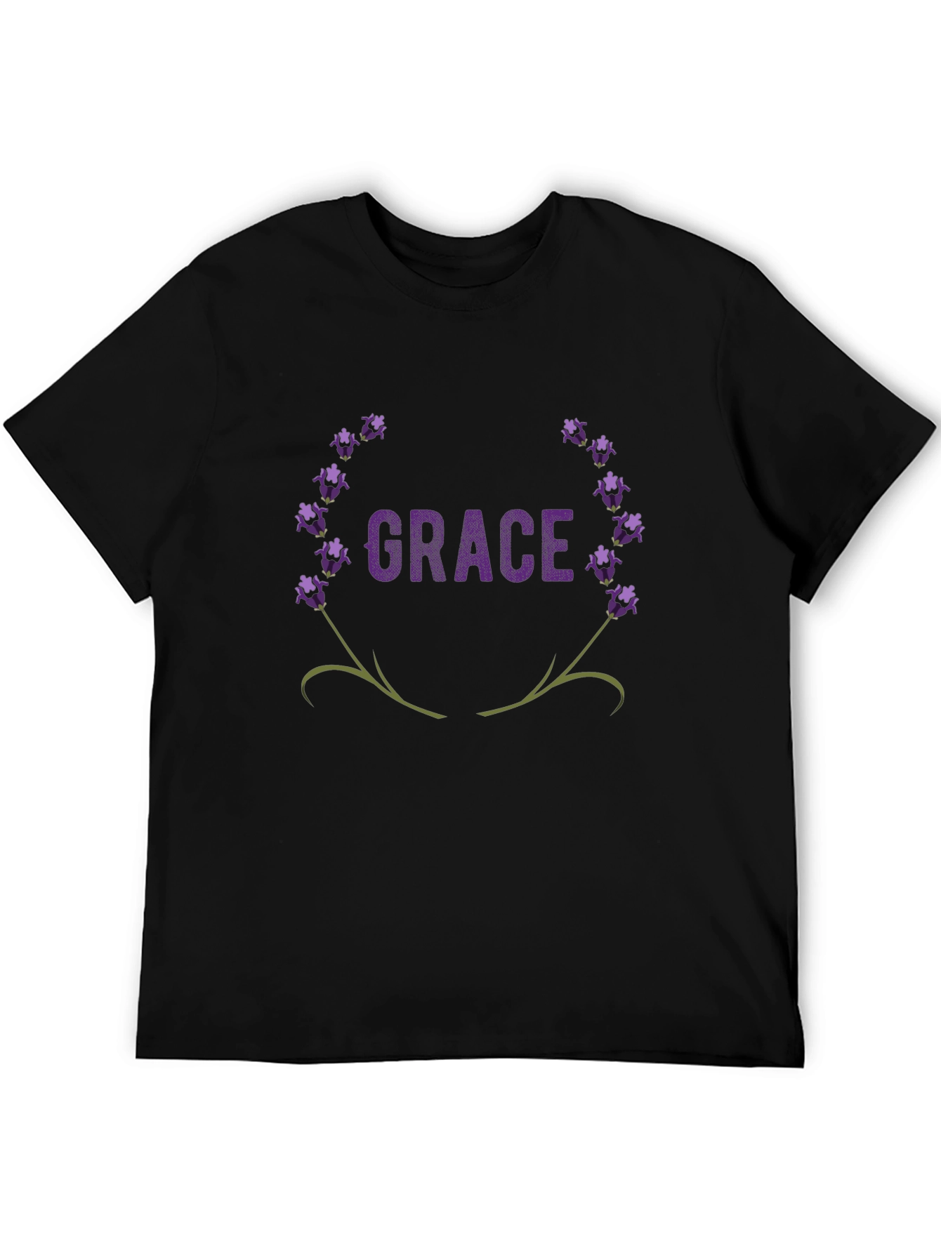 Grace Lavender Wreath T-Shirt - Elegant & Stylish