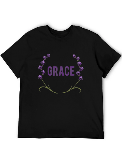 Grace Lavender Wreath T-Shirt - Elegant & Stylish