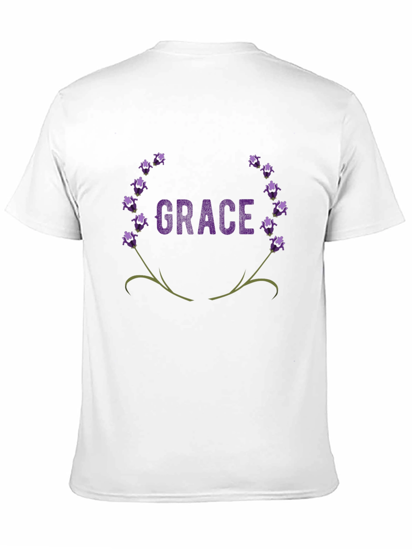 Grace Lavender Wreath T-Shirt - Elegant & Stylish