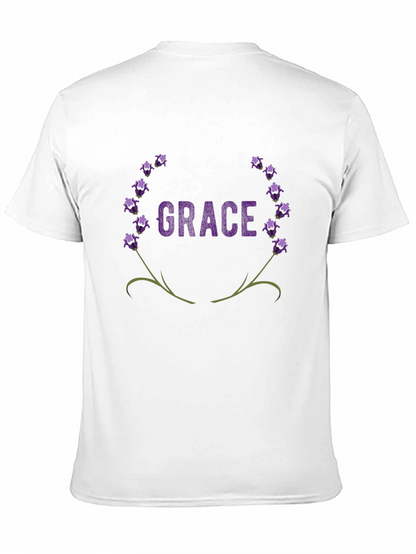 Grace Lavender Wreath T-Shirt - Elegant & Stylish