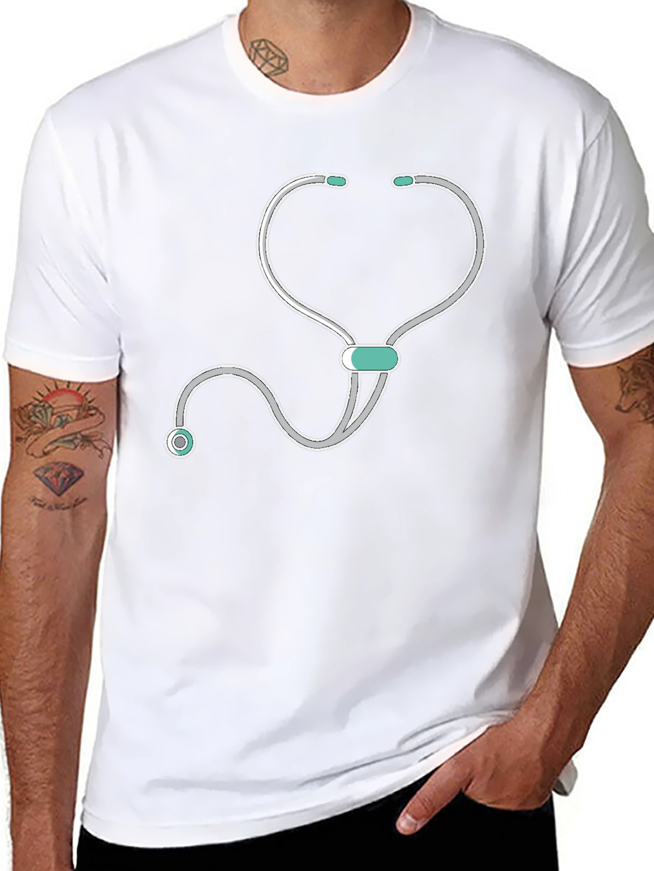 Stethoscope Graphic Tee - Medical Professional Gift