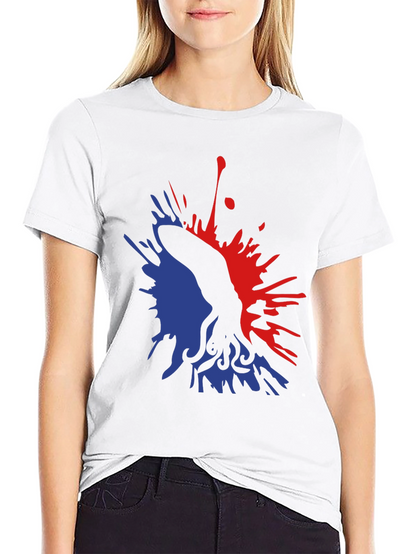 Abstract Octopus Ink Splatter Graphic Tee - Black