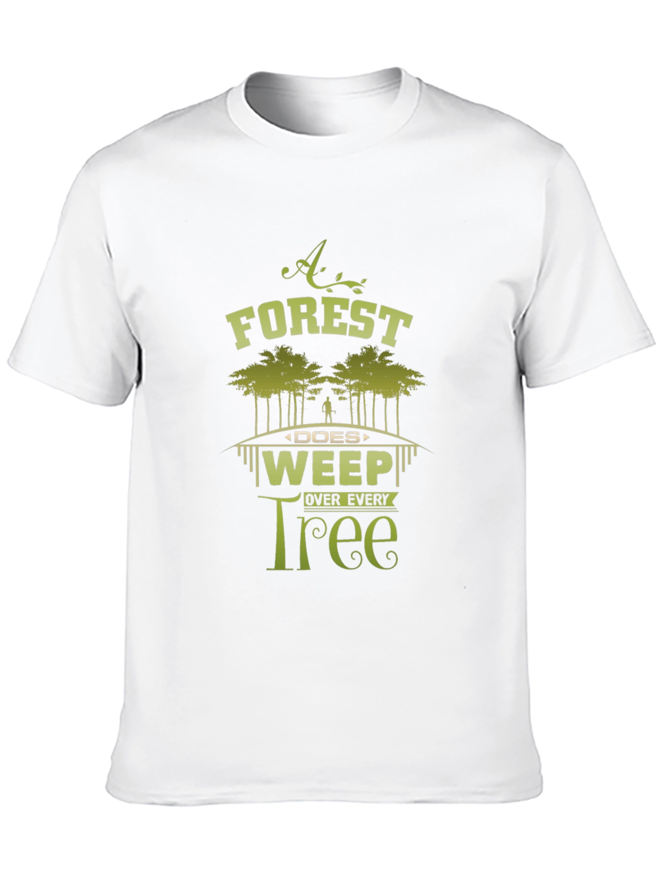 Forest Weep Tree Graphic T-Shirt