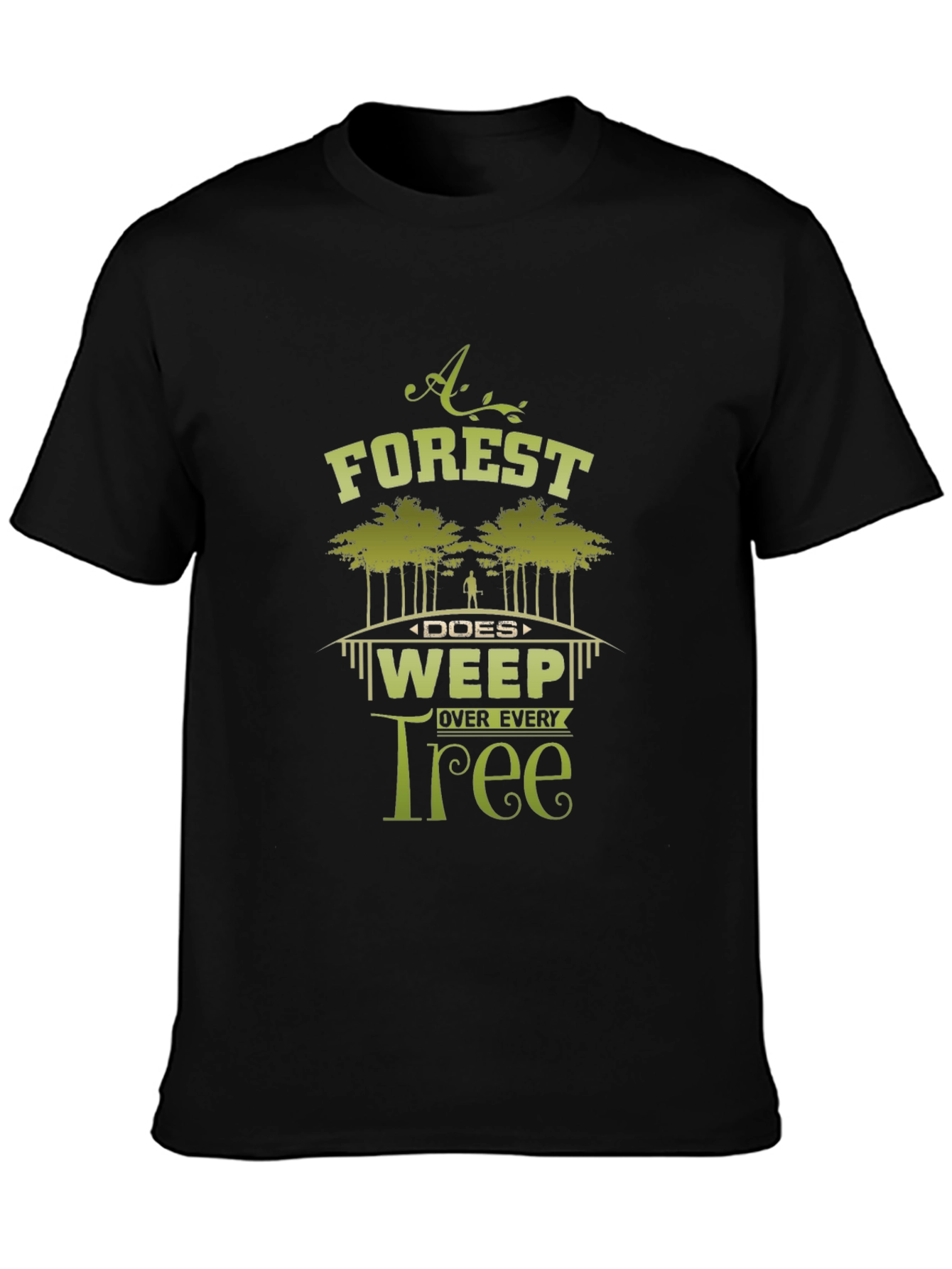 Forest Weep Tree Graphic T-Shirt