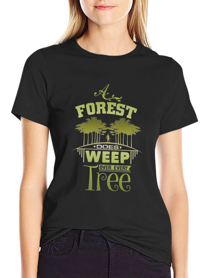 Forest Weep Tree Graphic T-Shirt