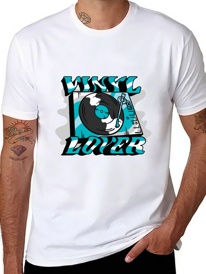 Vinyl Lover Graphic Tee - Black Cotton T-Shirt