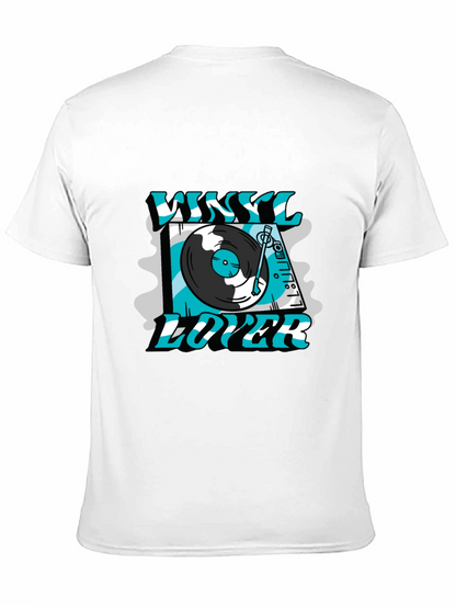 Vinyl Lover Graphic Tee - Black Cotton T-Shirt