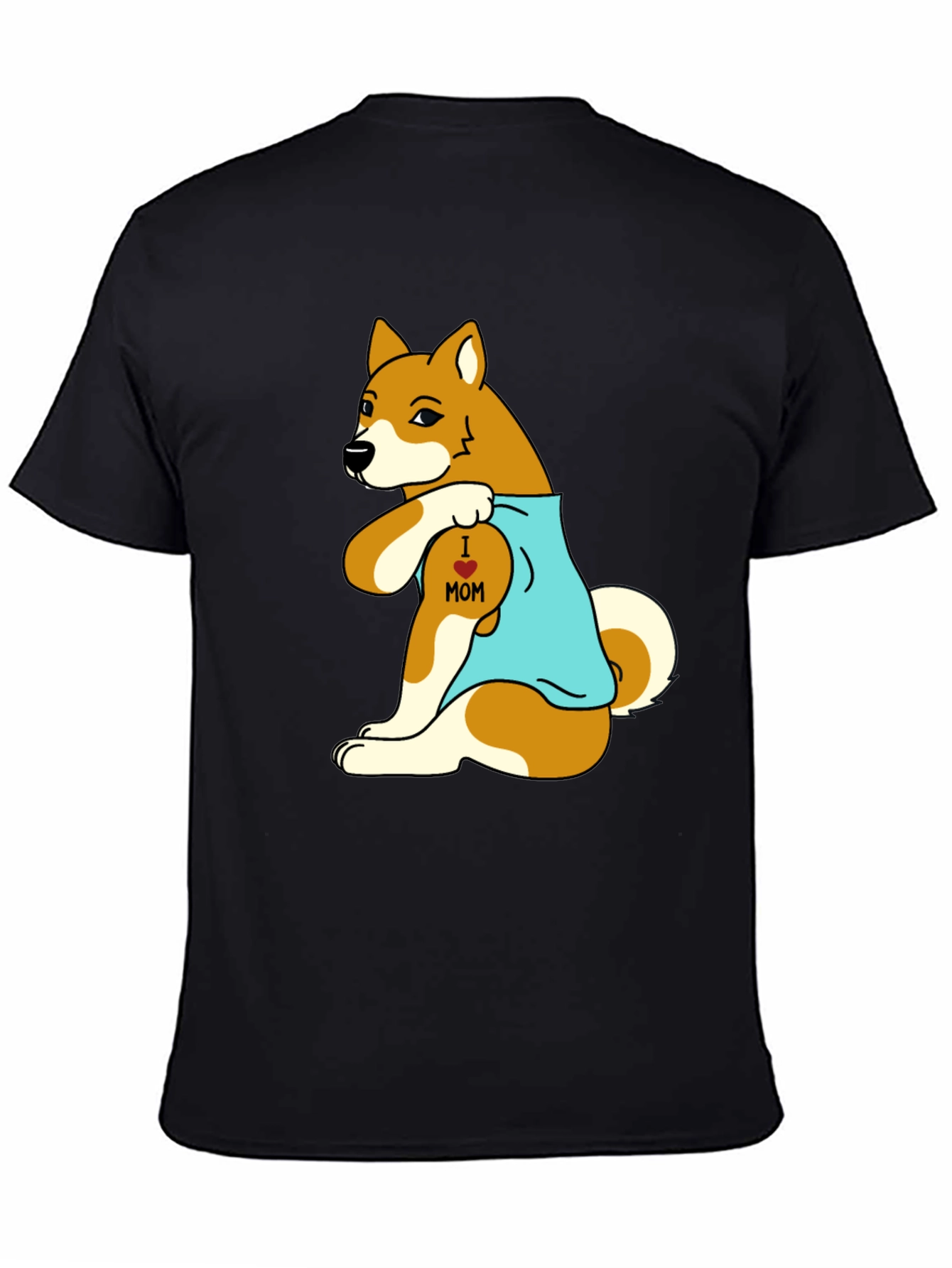 I Love Mom Dog Graphic T-Shirt