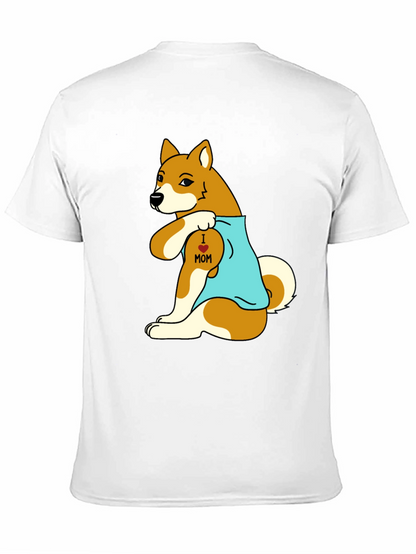 I Love Mom Dog Graphic T-Shirt