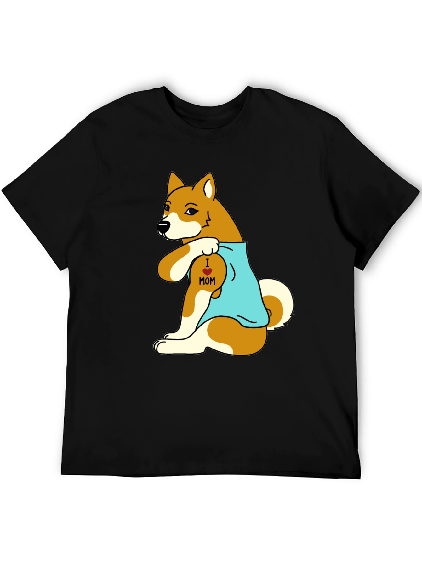 I Love Mom Dog Graphic T-Shirt