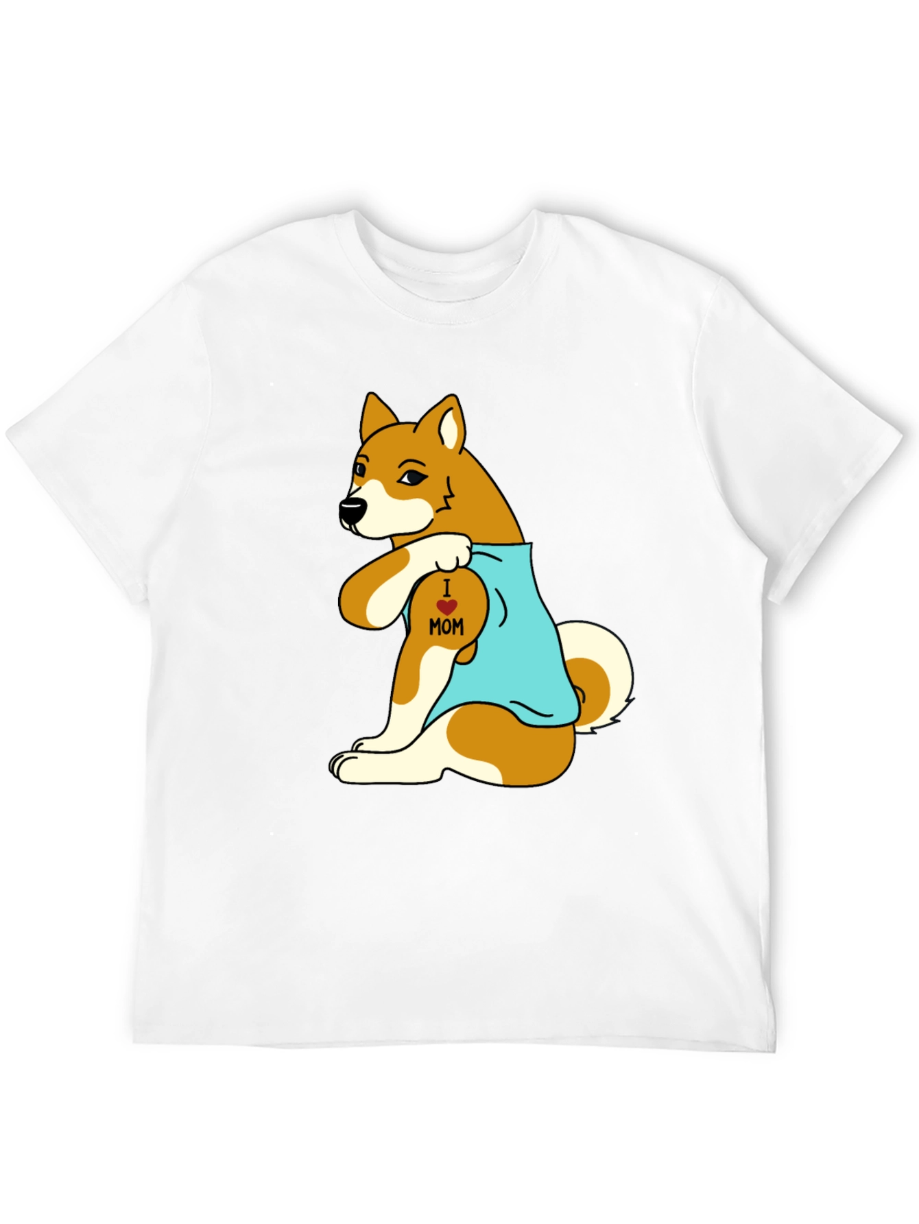 I Love Mom Dog Graphic T-Shirt