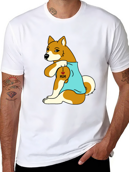 I Love Mom Dog Graphic T-Shirt