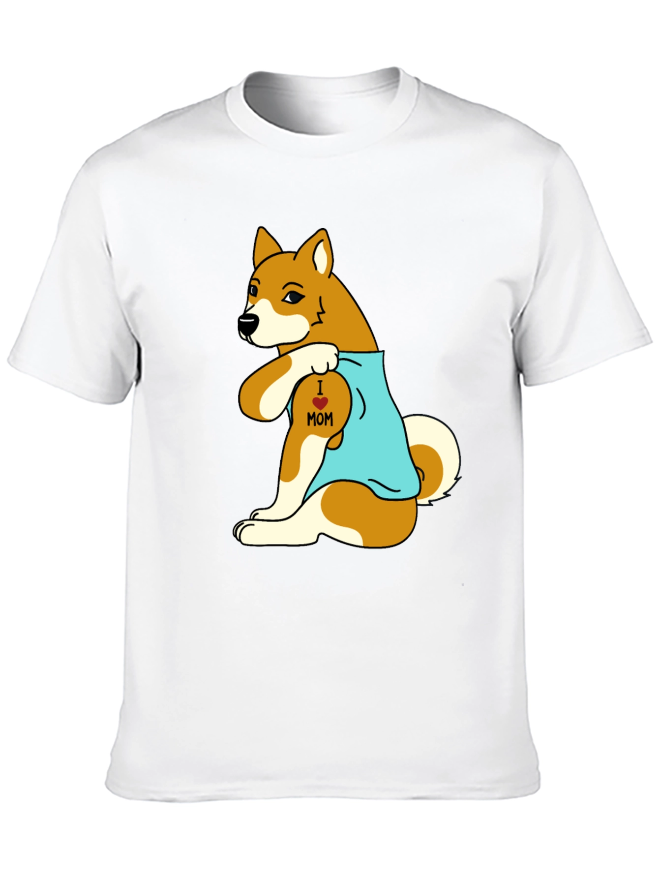 I Love Mom Dog Graphic T-Shirt