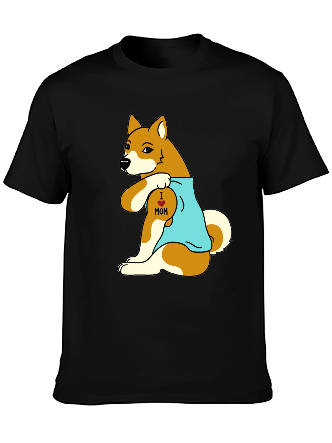 I Love Mom Dog Graphic T-Shirt