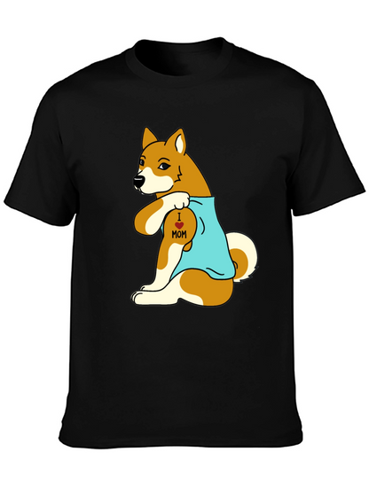 I Love Mom Dog Graphic T-Shirt