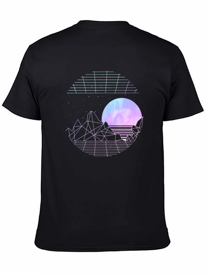 Retro Synthwave Graphic T-Shirt - Black