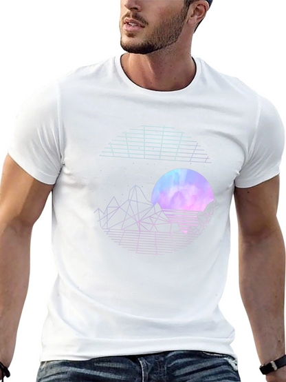Retro Synthwave Graphic T-Shirt - Black