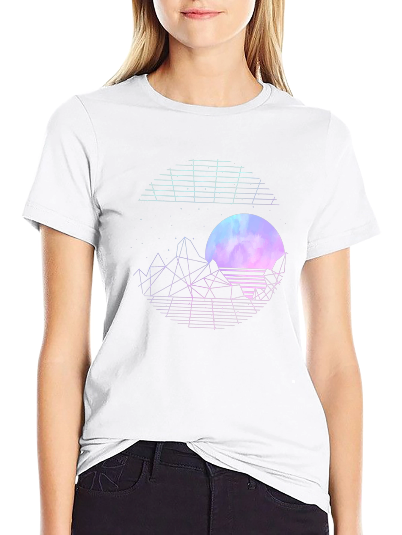 Retro Synthwave Graphic T-Shirt - Black