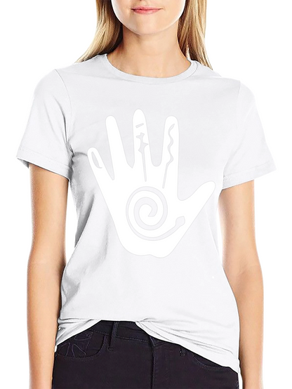 Handprint Graphic Black Tee Shirt