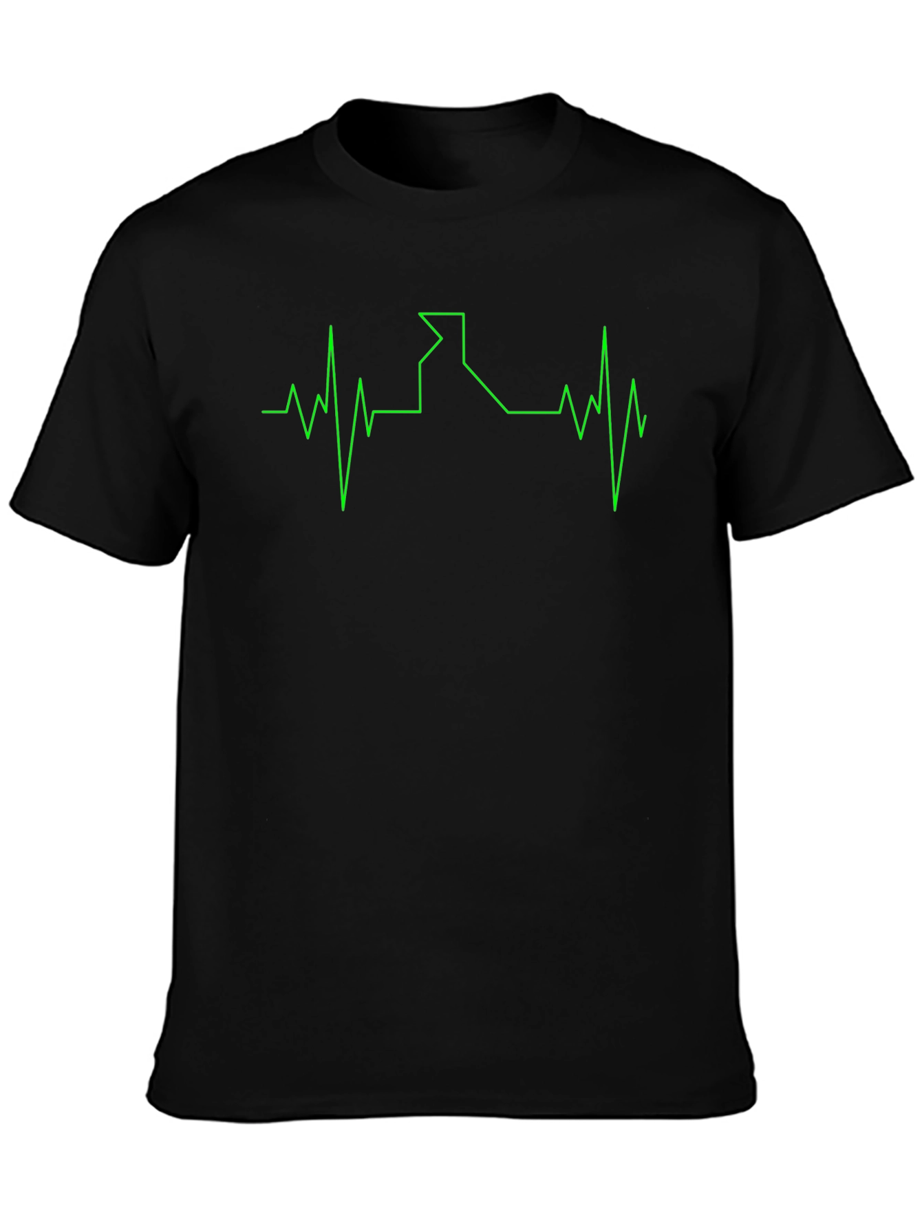 Idaho Heartbeat T-Shirt - Black Cotton Tee
