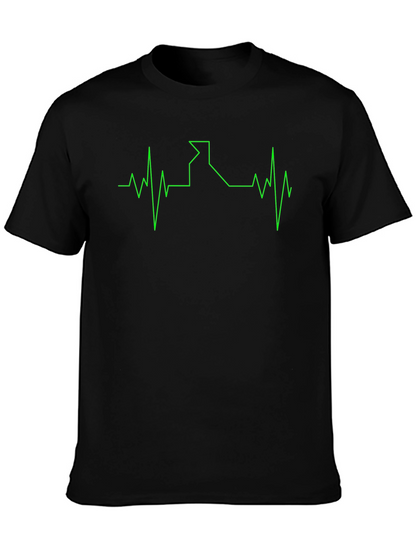 Idaho Heartbeat T-Shirt - Black Cotton Tee