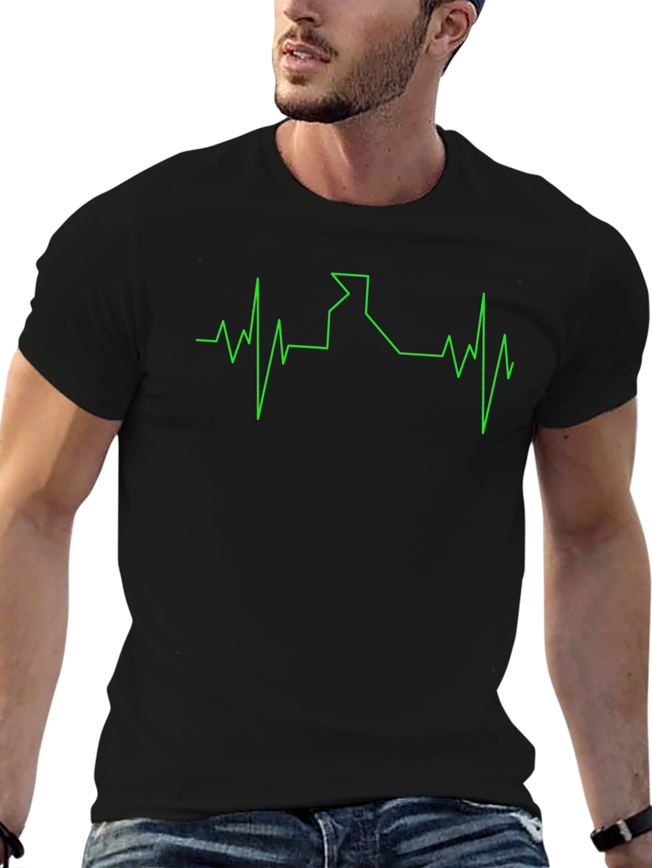 Idaho Heartbeat T-Shirt - Black Cotton Tee