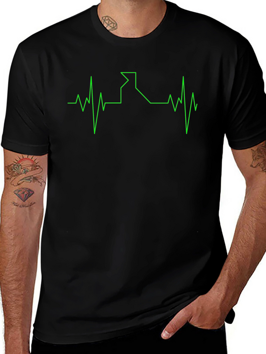 Idaho Heartbeat T-Shirt - Black Cotton Tee