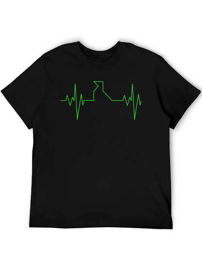 Idaho Heartbeat T-Shirt - Black Cotton Tee