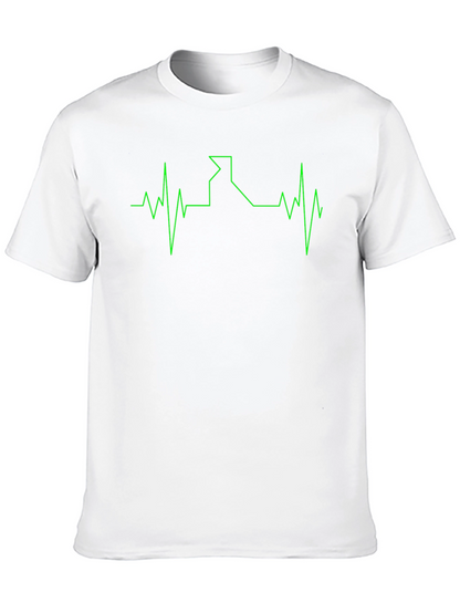 Idaho Heartbeat T-Shirt - Black Cotton Tee