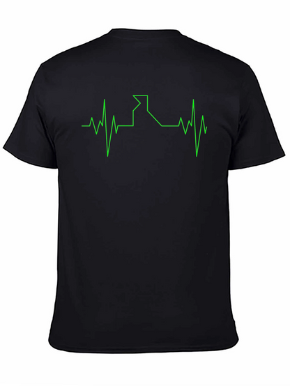 Idaho Heartbeat T-Shirt - Black Cotton Tee