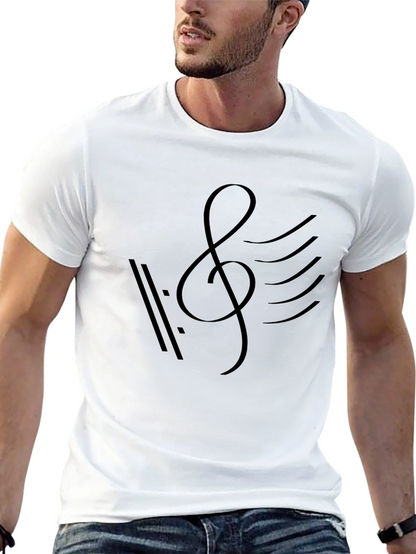 Music Note Graphic Tee - Stylish Cotton T-Shirt