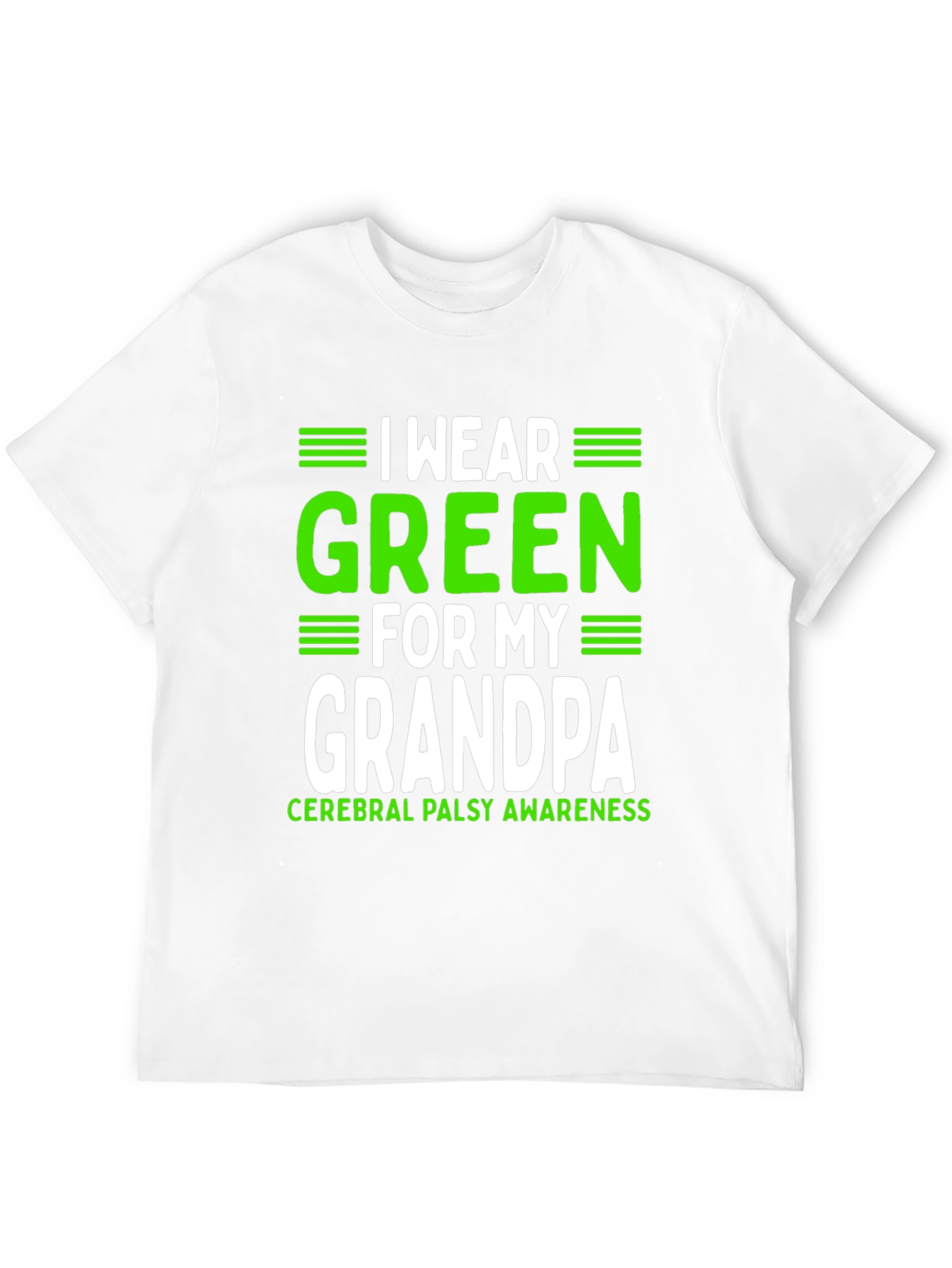 Green for Grandpa Cerebral Palsy Awareness T-Shirt