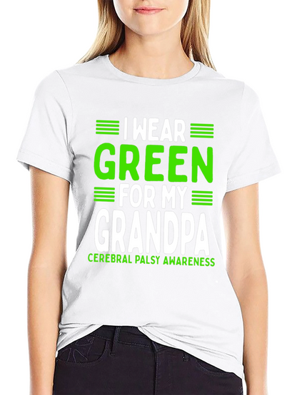 Green for Grandpa Cerebral Palsy Awareness T-Shirt