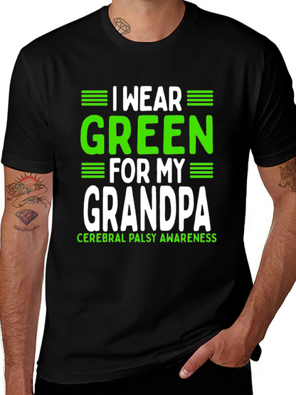 Green for Grandpa Cerebral Palsy Awareness T-Shirt