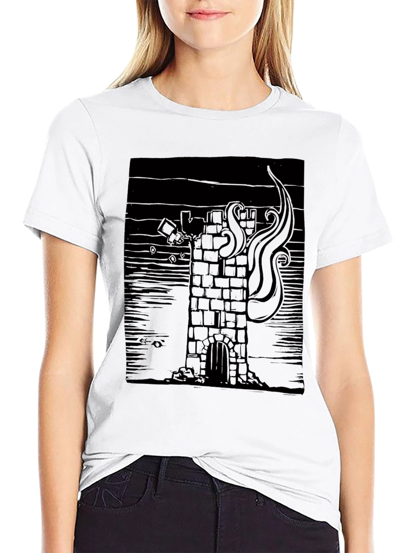 Tower Graphic Print T-Shirt