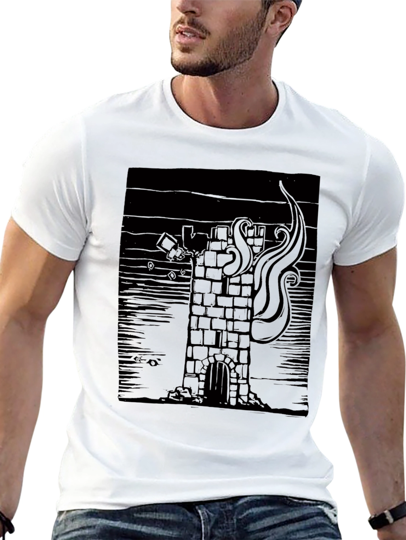 Tower Graphic Print T-Shirt
