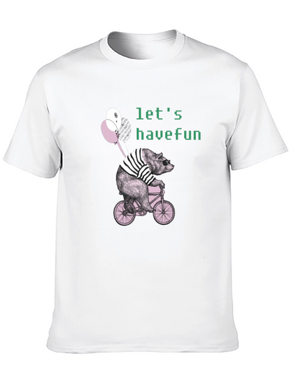 Bear on Bike Graphic T-Shirt